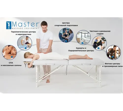 Массажный стол складной Master Montclair (79 см)широкий