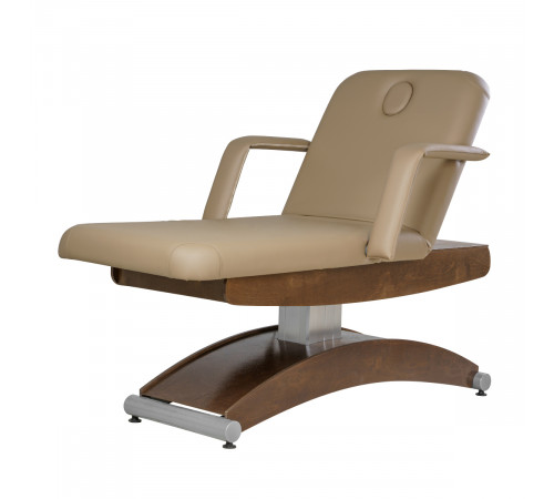 Косметологическая кушетка Аврора, светлый каркас, 3 мотора