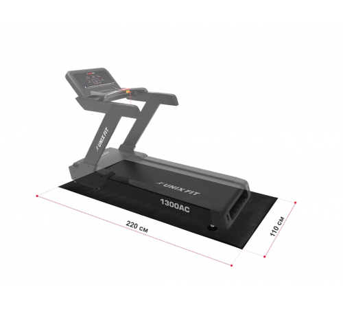 Коврик UNIX Fit для кардиотренажёров No logo 220x110x0,6 см