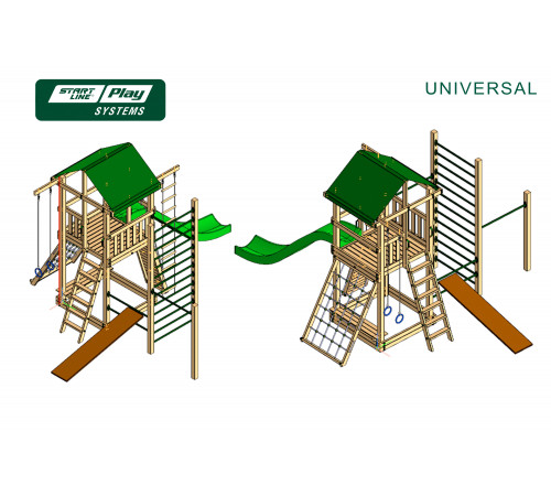 Детский городок UNIVERSAL премиум Кедр