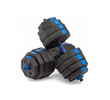 Гантели гексагональные разборные с грифом, 40 кг. (2 шт. х 20 кг.) VictoryFit VF-DН400