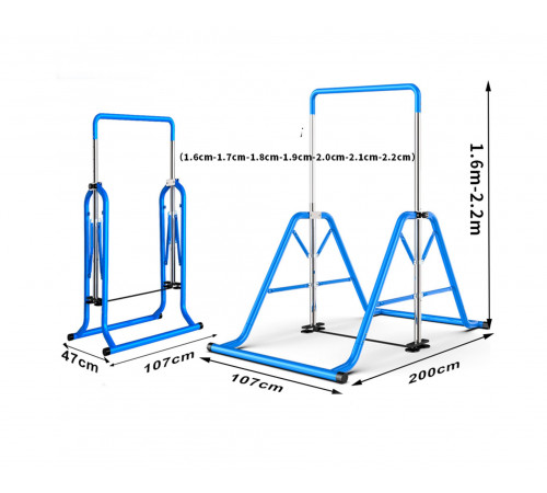 Турник для подростков DFC GA002 складной голубой