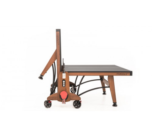 Теннисный стол складной для помещений "RASSON PREMIUM T03 Indoor" (274 х 152,5 х 76 см, натуральный орех) с сеткой