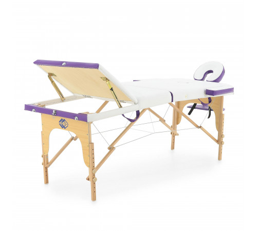 Массажный стол складной деревянный  JF-AY01 3-х секционный (светлая рама)