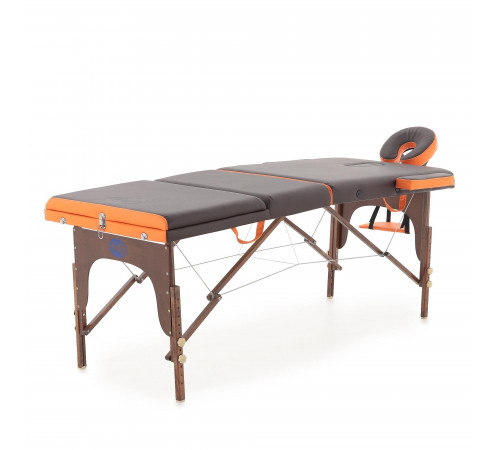 Массажный стол складной деревянный  JF-AY01 3-х секционный (темная рама)