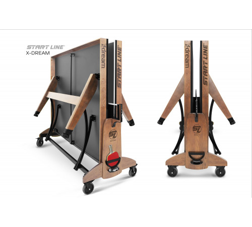 Стол теннисный X-dream Start Line (Дуб натуральный(natur-wood), ЛДСП Графит)