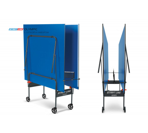 Стол теннисный Olympic с сеткой и набором Синий