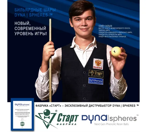 Шары Dynaspheres Prime Pyramid 67 мм Желтый биток