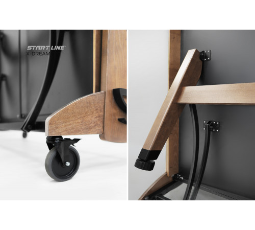 Стол теннисный X-dream Start Line (Дуб натуральный(natur-wood), ЛДСП Графит)